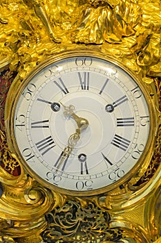 Golden Ornate Wall Clock