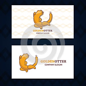 Golden otter concept logo for companies