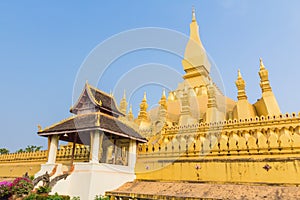 Golden pagada Wat Pha-That Luang in Vientiane, Laos