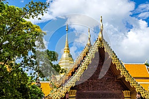 Golden pagoda, chaing mai, thailand