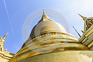 Golden pagoda at the Grand Palace & Temple of the Emerald Buddha, Bangkok, Thailand