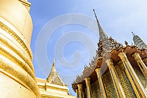 Golden pagoda, Grand Palace & Temple of the Emerald Buddha, Bangkok, Thailand
