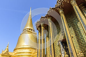 Golden pagoda, Grand Palace & Temple of the Emerald Buddha, Bangkok, Thailand