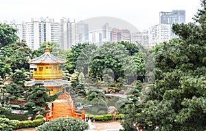 Golden pagoda at Nan Lian Garden