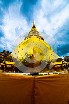 Golden pagoda in Phra Singh temple