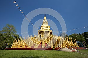 500 Golden Pagoda Thai Temple, Saraburi, Thailand