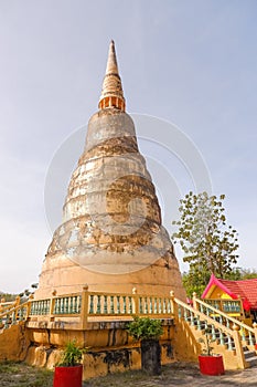 Golden Pagoda Thailand, Temple Architecture on public Temple, The architecture of Buddhism.Golden Buddhist Temple.Ancient