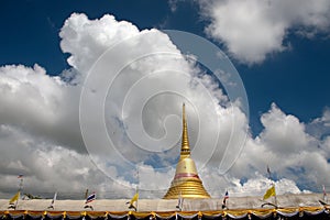 Golden Pagoda of Wat Bang Phli Yai Nai, Thailand.