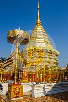 Golden pagoda wat Phra That Doi Suthep
