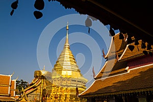 Golden pagoda wat Phra That Doi Suthep