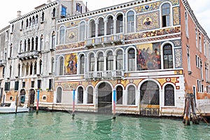 Golden palace in Grand Canal Venice, Italy