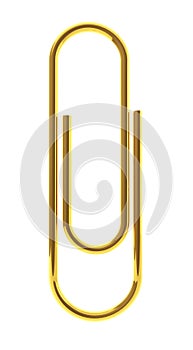 Golden paper clip