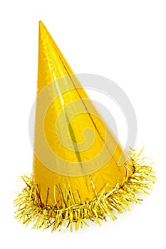 Golden party hat cone