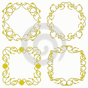 Golden patterned frame