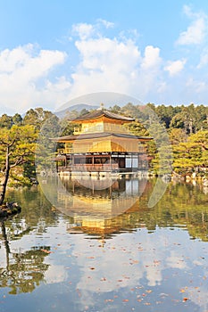 The Golden Pavilion Kinkaku-ji of Kyoto, Japan.