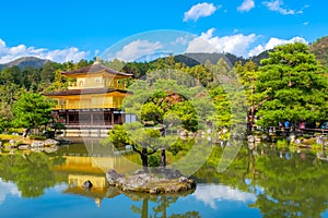 The Golden Pavilion of Kinkaku-ji Temple in Kyoto, Japan