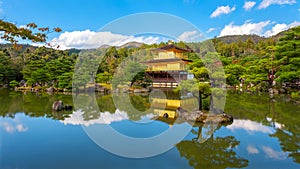 The Golden Pavilion of Kinkaku-ji Temple in Kyoto, Japan