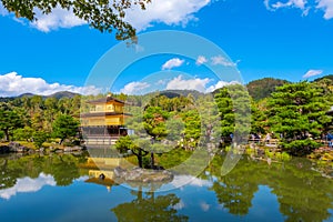 The Golden Pavilion of Kinkaku-ji Temple in Kyoto, Japan