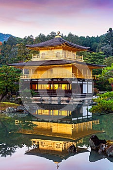 The Golden Pavilion. Kinkakuji Temple in Kyoto, Japan