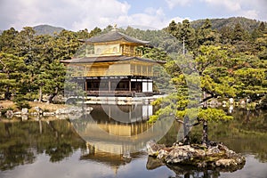 Golden Pavilion At Rokuonji