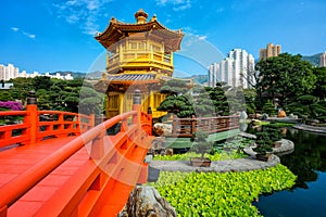 The Golden Pavilion Temple in Nan Lian Garden