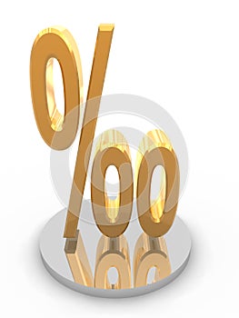 Golden per mil symbol