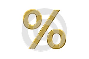 Golden Percent Sign