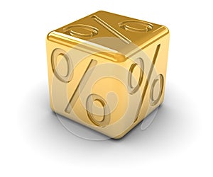 Golden Percentage Dice