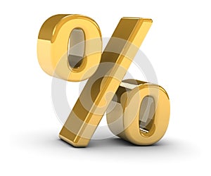 Golden percentage sign