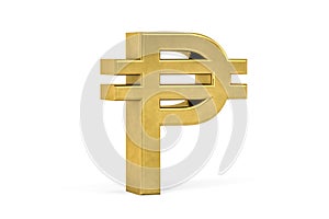 Golden Philippine peso sign