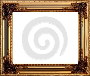 Golden picture frame