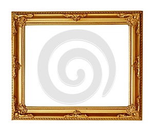 Golden picture frame