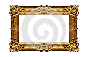 Golden picture frame photo