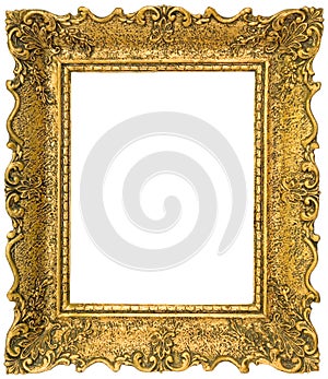 Golden picture frame cutout