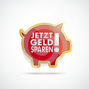 Golden Piggy Bank Jetzt Geld Sparen photo