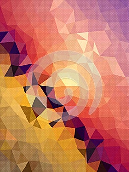 Golden and pink triangles brighten wallpaper