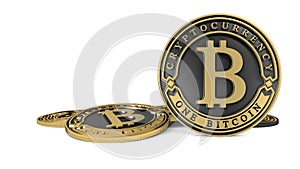 Golden Platinum Bitcoin coin