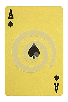 Golden playing cards, Ace of spades