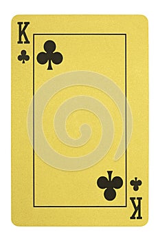 Golden playing cards, King of clubs