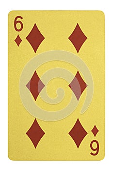 Golden playing cards, Six of diamonds