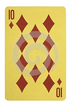 Golden playing cards, Ten of diamonds