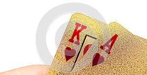 Golden poker cards