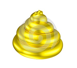 Golden poop shiny shit illusion