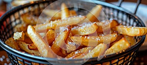 Golden potato chips fried in hot oil until crispy, seasoned for ultimate crunchiness