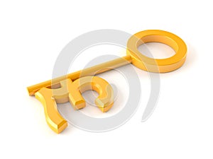 Golden pound key