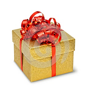 Golden present box