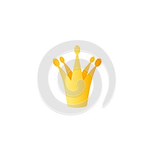Golden princess crown icon