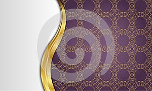 Golden and purple vintage background.blank for message or text.Certificate.