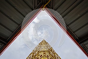 Golden Puttakaya chedipagoda in Sangkhlaburi district,Kanchanaburi,Thailand.