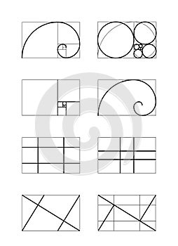 Golden ratio. Cover template.